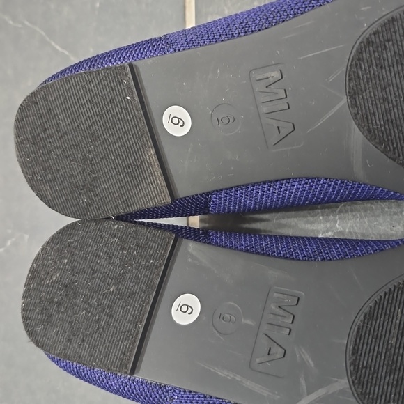 Mia Womens Navy Izzy Flannel Flyknit Flat Slip On Casual Size US 6 M EU 36.5 - Picture 7 of 8
